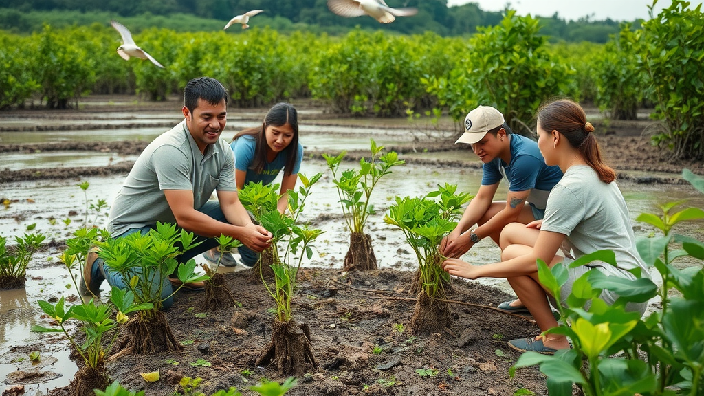 examples of nature-based solutions: mangrove restoration for climate resilience and disaster risk reduction