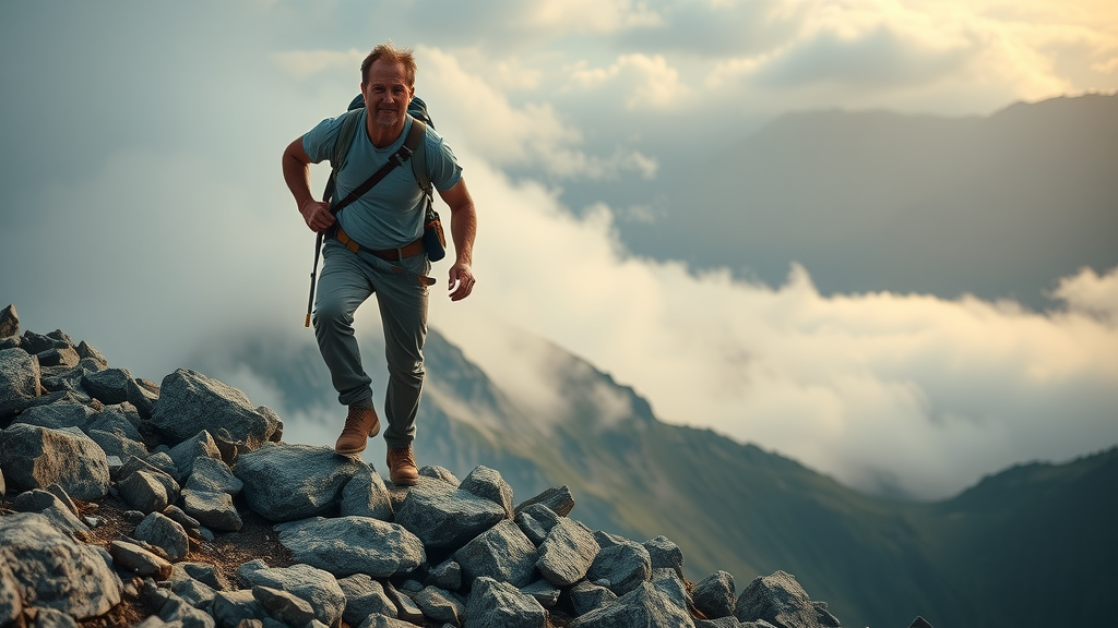 expanding comfort zone outdoor adventure personal development hiker mountain ridge