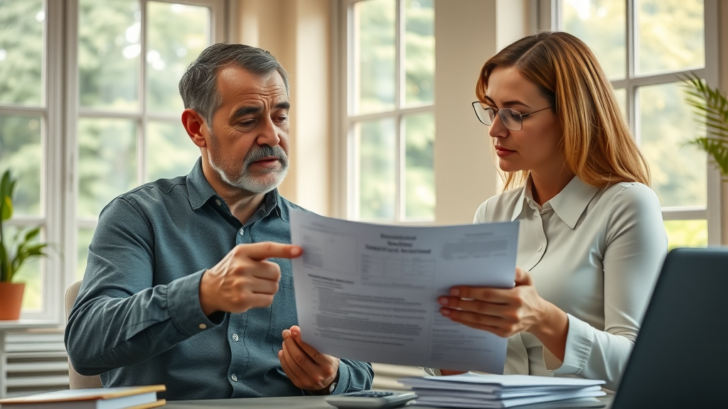parent discussing wilderness therapy insurance options with a financial advisor